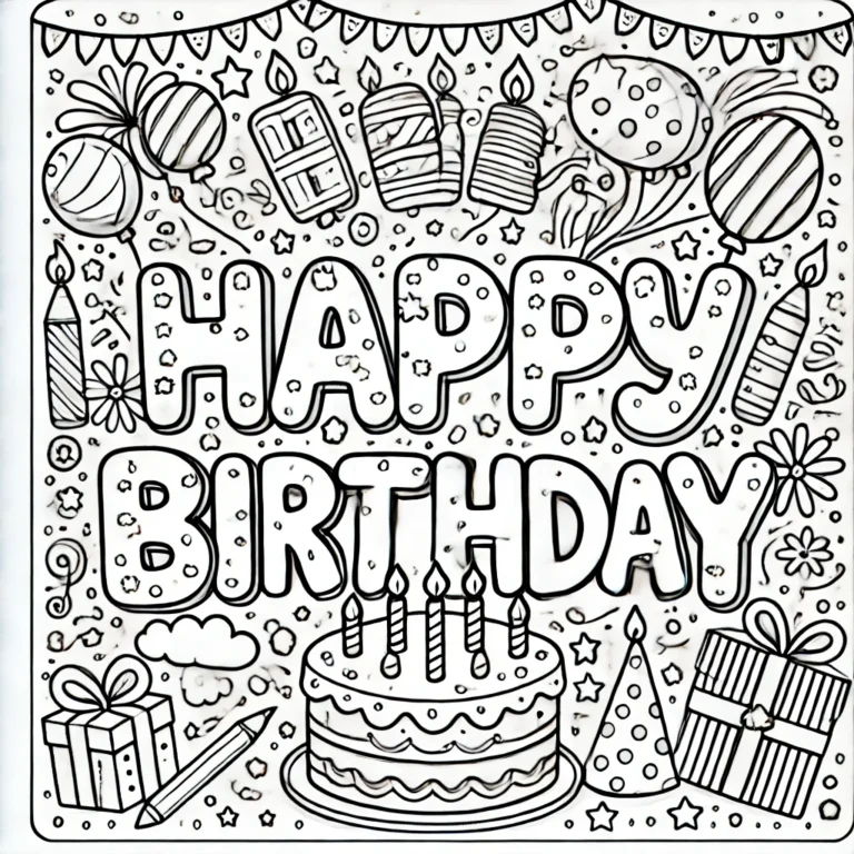 Birthday Coloring Pages